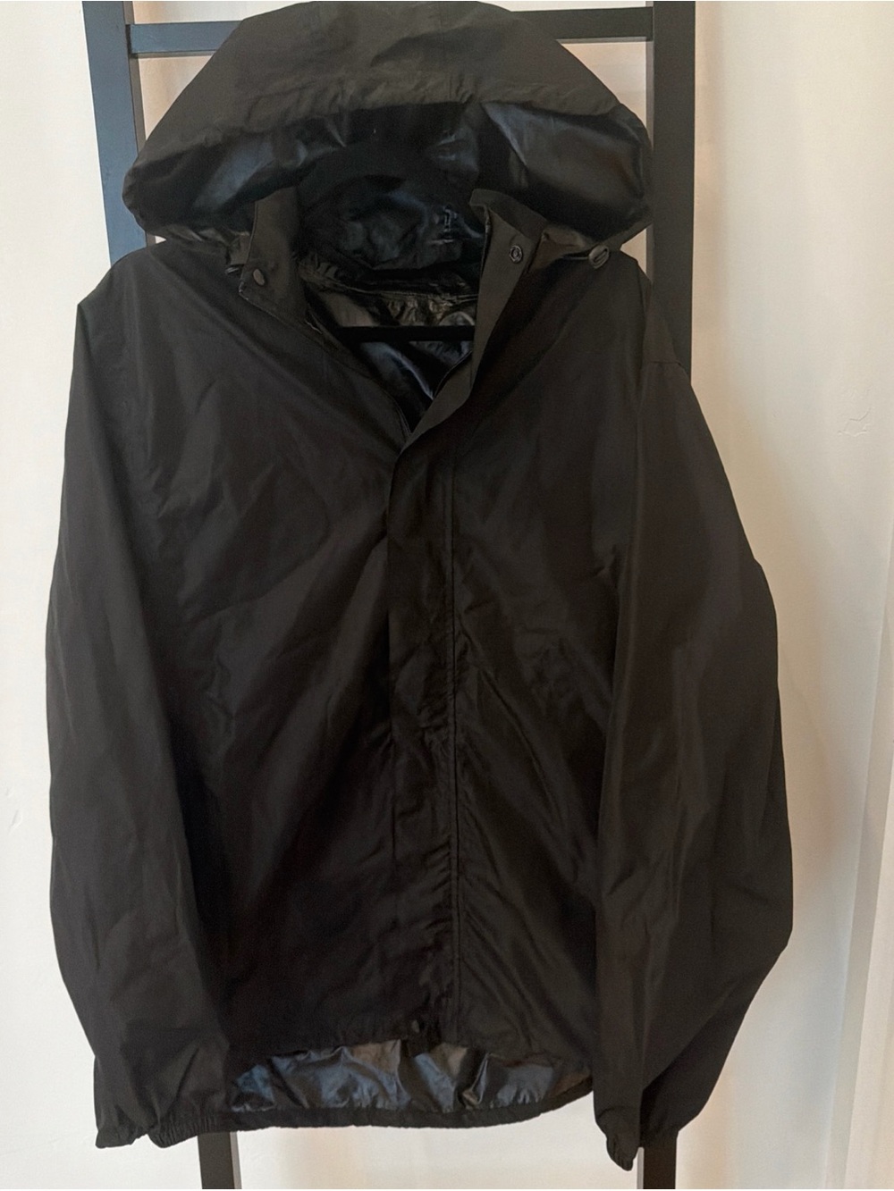 Lightweight Black Waterproof Rain Jacket